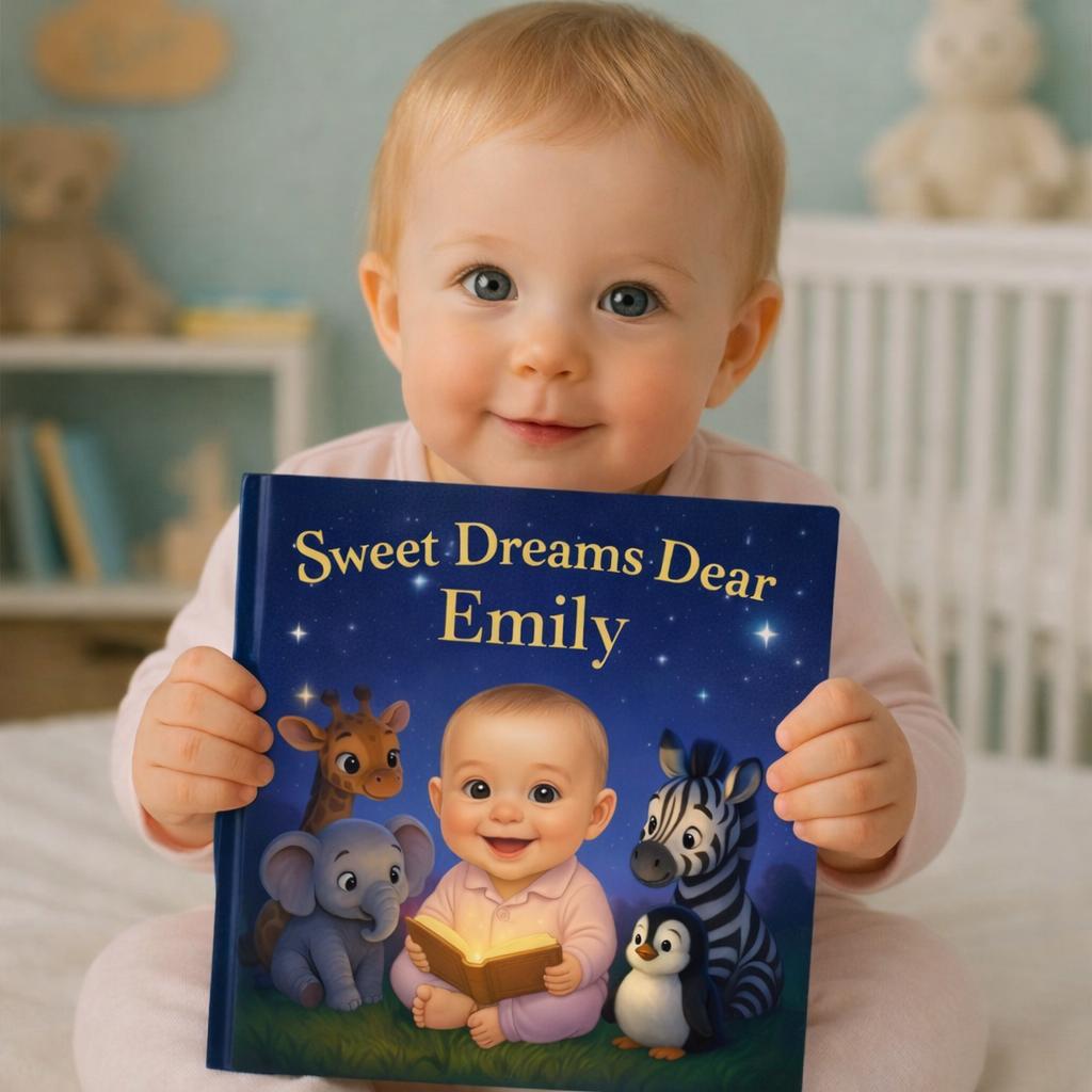 Personalized Baby Book with Name, Custom Children’s Bedtime Story, Keepsake Gift for Toddlers