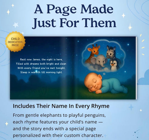 Personalized Baby Book with Name, Custom Children’s Bedtime Story, Keepsake Gift for Toddlers
