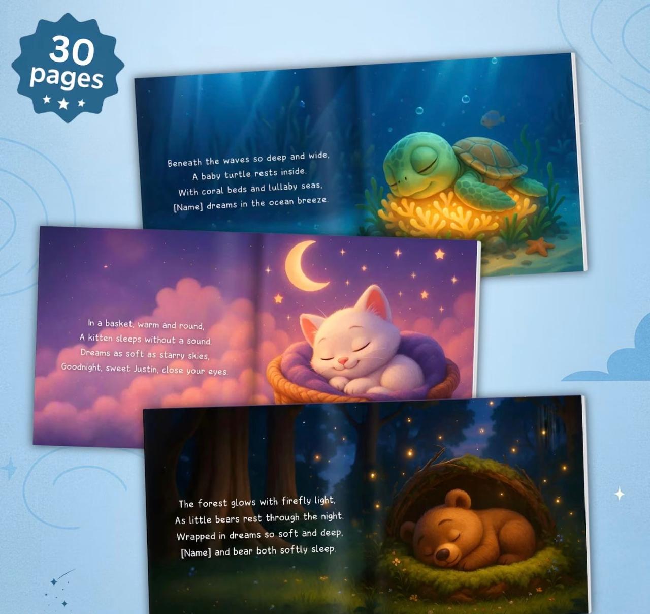 Personalized Baby Book with Name, Custom Children’s Bedtime Story, Keepsake Gift for Toddlers